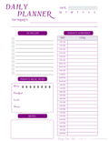Life Planner - Daily Planner Page (Printable PDF) - Color
